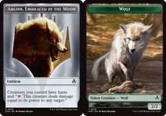 Emblem - Arlinn, Embraced by the Moon (23) // Wolf (18) Token - Foil